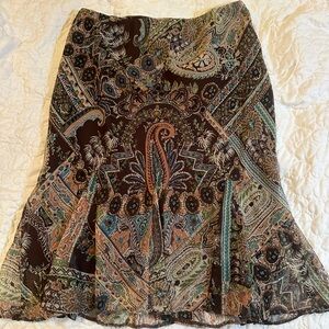 Vintage y2k midi paisley skirt